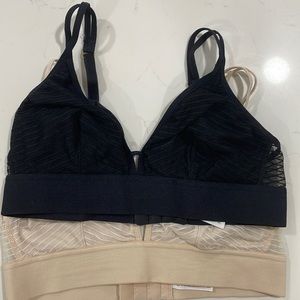 Two like new cream and black mesh lively bralettes . No rips or tears. Size M